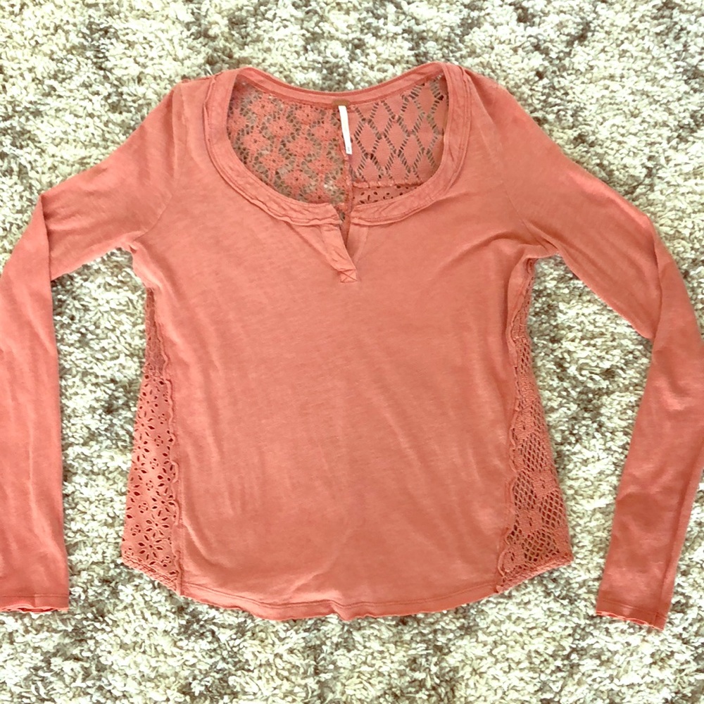 Free People XS Crochet Long Sleeve